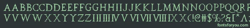 フォントspqr – 黒い背景に緑の文字