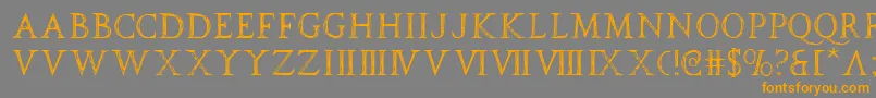 spqr Font – Orange Fonts on Gray Background