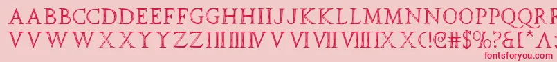 フォントspqr – ピンクの背景に赤い文字