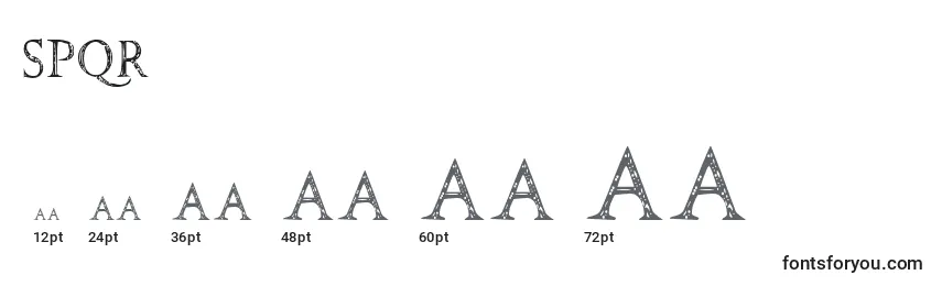 Tailles de police Spqr (141701)