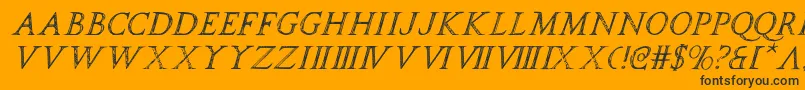 spqri Font – Black Fonts on Orange Background