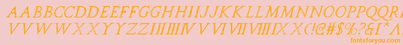 spqri Font – Orange Fonts on Pink Background