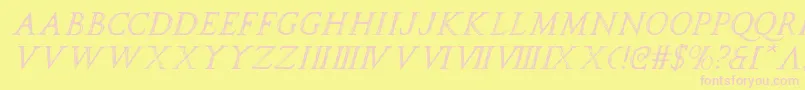 spqri Font – Pink Fonts on Yellow Background