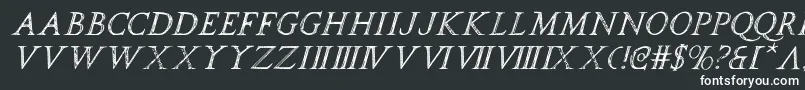 spqri-Schriftart – Weiße Schriften auf schwarzem Hintergrund