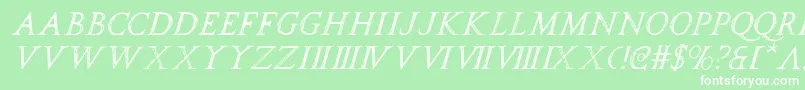 spqri Font – White Fonts on Green Background