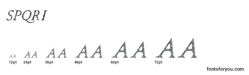Размеры шрифта Spqri (141702)