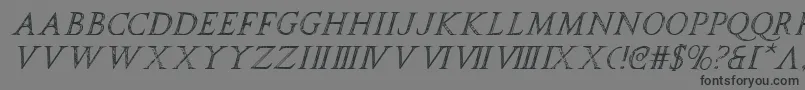 spqri-fontti – mustat fontit harmaalla taustalla