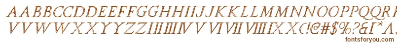 Czcionka spqri – brązowe czcionki na białym tle