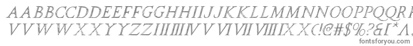 フォントspqri – 白い背景に灰色の文字