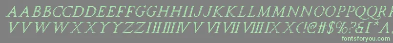 spqri Font – Green Fonts on Gray Background