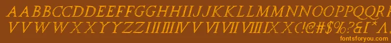 Шрифт spqri – оранжевые шрифты на коричневом фоне