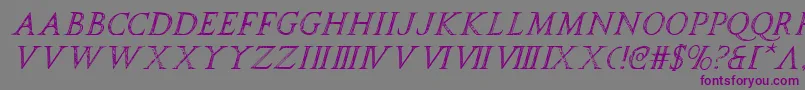 spqri-fontti – violetit fontit harmaalla taustalla