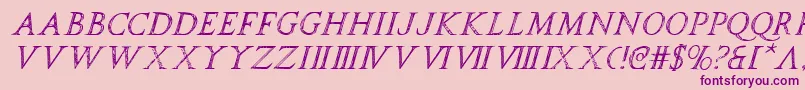 spqri Font – Purple Fonts on Pink Background