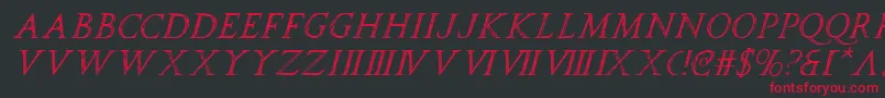 spqri Font – Red Fonts on Black Background