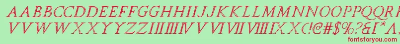 spqri Font – Red Fonts on Green Background