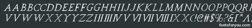 フォントspqri – 黒い背景に白い文字