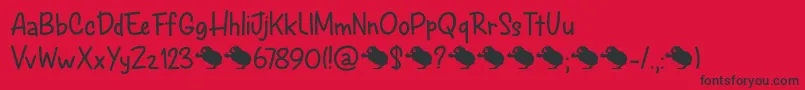 Spring Chicken DEMO Font – Black Fonts on Red Background