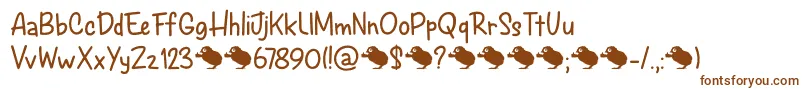 Spring Chicken DEMO Font – Brown Fonts on White Background