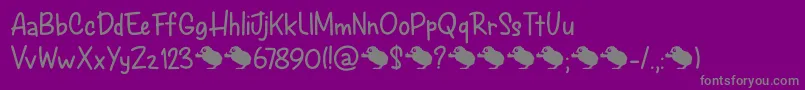 Spring Chicken DEMO Font – Gray Fonts on Purple Background