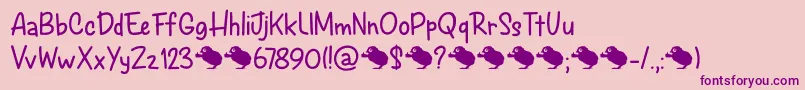 Spring Chicken DEMO Font – Purple Fonts on Pink Background
