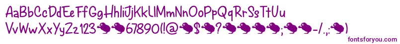 Spring Chicken DEMO Font – Purple Fonts on White Background