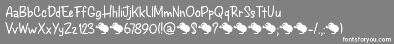 Spring Chicken DEMO Font – White Fonts on Gray Background