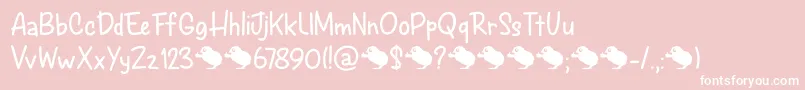 Spring Chicken DEMO Font – White Fonts on Pink Background