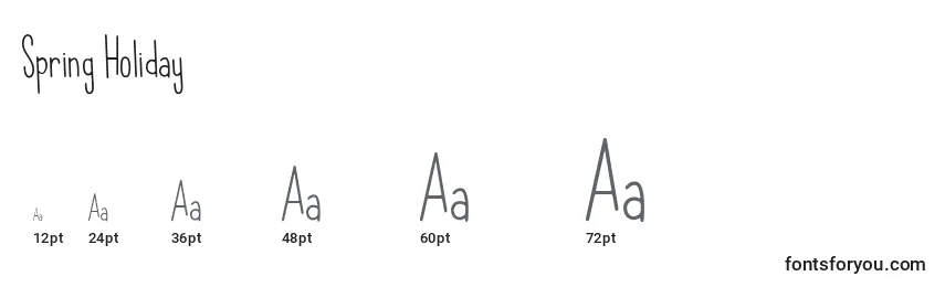 Spring Holiday Font Sizes