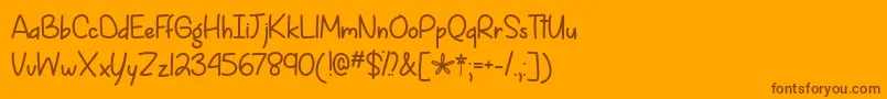 Spring is Coming   Font – Brown Fonts on Orange Background