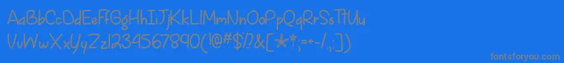 Spring is Coming  -Schriftart – Graue Schriften auf blauem Hintergrund