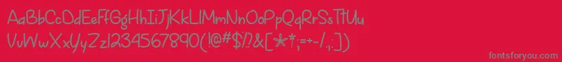 Spring is Coming  -Schriftart – Graue Schriften auf rotem Hintergrund