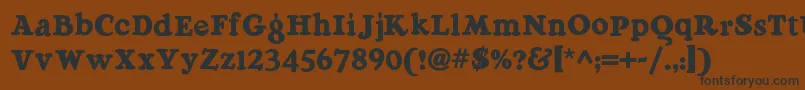 Raggmoppnf Font – Black Fonts on Brown Background