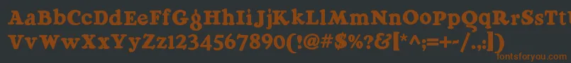 Raggmoppnf Font – Brown Fonts on Black Background