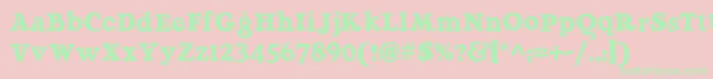 Raggmoppnf Font – Green Fonts on Pink Background