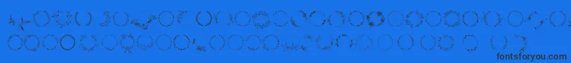 Spring Romance Font – Black Fonts on Blue Background