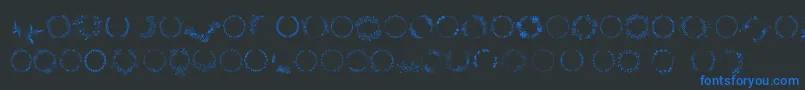 Шрифт Spring Romance – синие шрифты на чёрном фоне