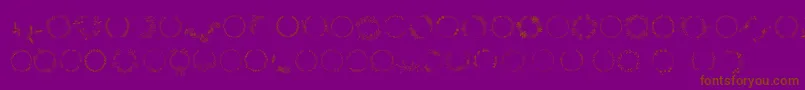 Spring Romance-Schriftart – Braune Schriften auf violettem Hintergrund