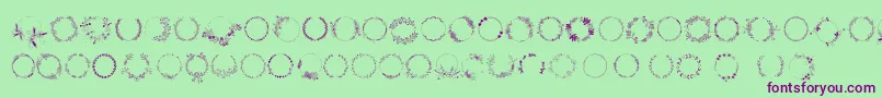 Spring Romance Font – Purple Fonts on Green Background