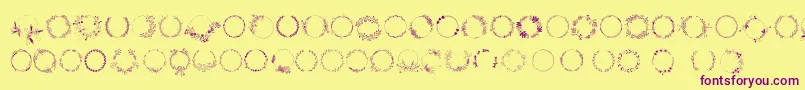 Spring Romance Font – Purple Fonts on Yellow Background