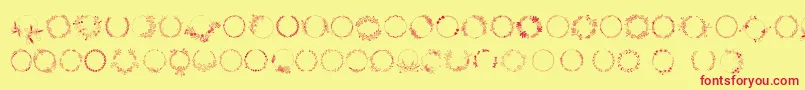 Spring Romance Font – Red Fonts on Yellow Background