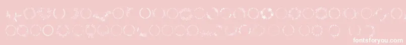 Fonte Spring Romance – fontes brancas em um fundo rosa
