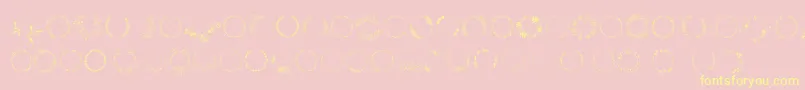 Spring Romance Font – Yellow Fonts on Pink Background