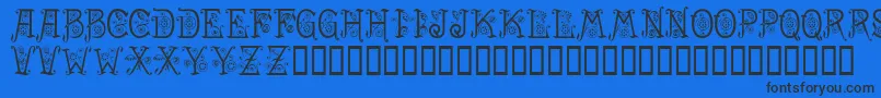 Spring Font – Black Fonts on Blue Background