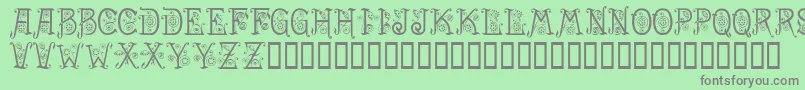 Spring Font – Gray Fonts on Green Background