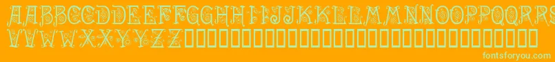 Spring Font – Green Fonts on Orange Background