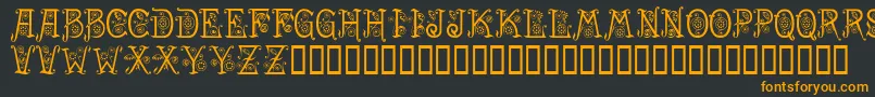 Spring Font – Orange Fonts on Black Background