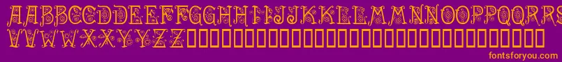 Spring Font – Orange Fonts on Purple Background