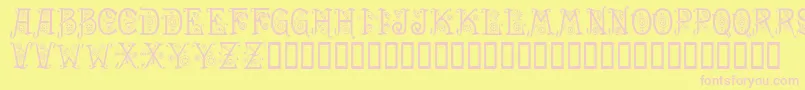 Spring Font – Pink Fonts on Yellow Background