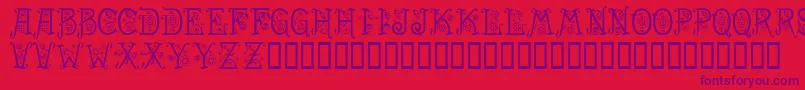 Spring Font – Purple Fonts on Red Background