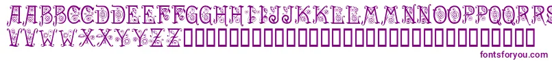 Spring Font – Purple Fonts on White Background